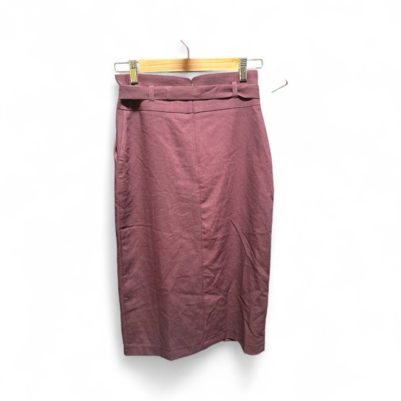 ASOS Mauve Midi Skirt with Bow, NWT - Picture 2 of 6